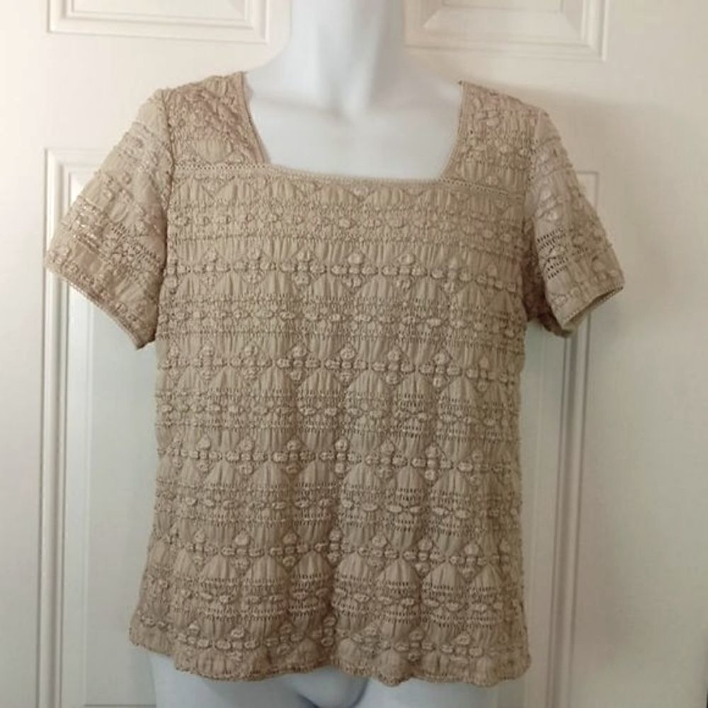 (3/$20) East 5th lace fully lined short sleeve top